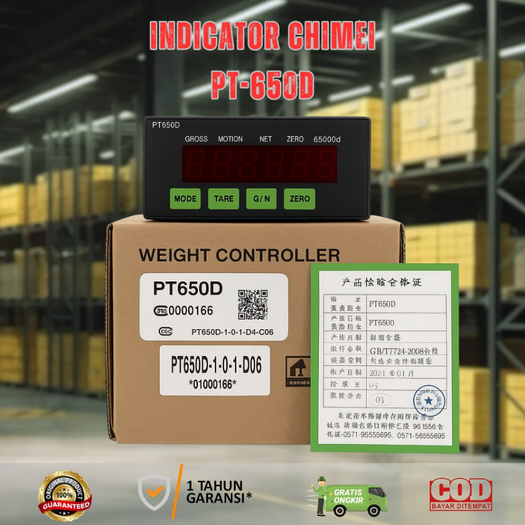INDICATOR PT650D CHIMEI WEIGHT CONTROLLER PT 650 D(MTB)