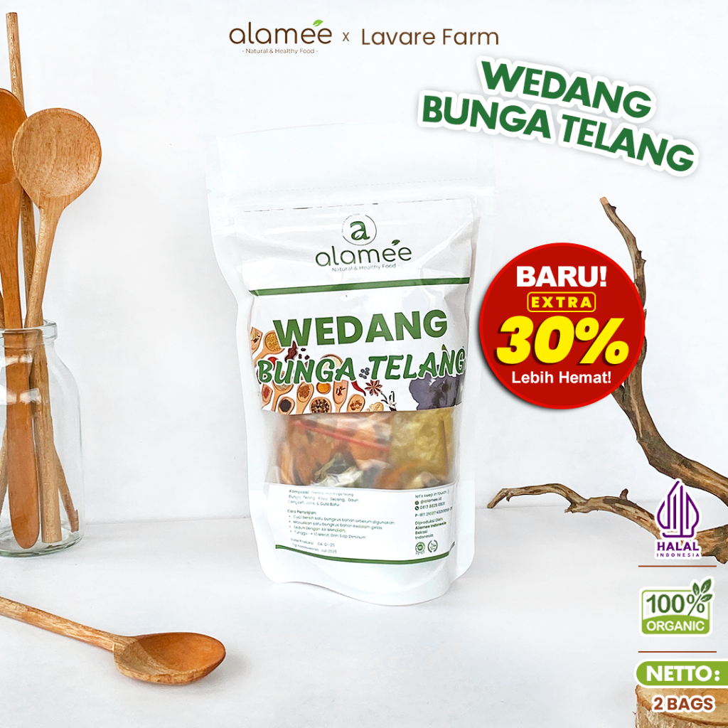 

ALAMEE Wedang Uwuh Bunga Telang Rempah Minuman Herbal Asli Alami Langsung Seduh Lengkap Tradisional BUMA