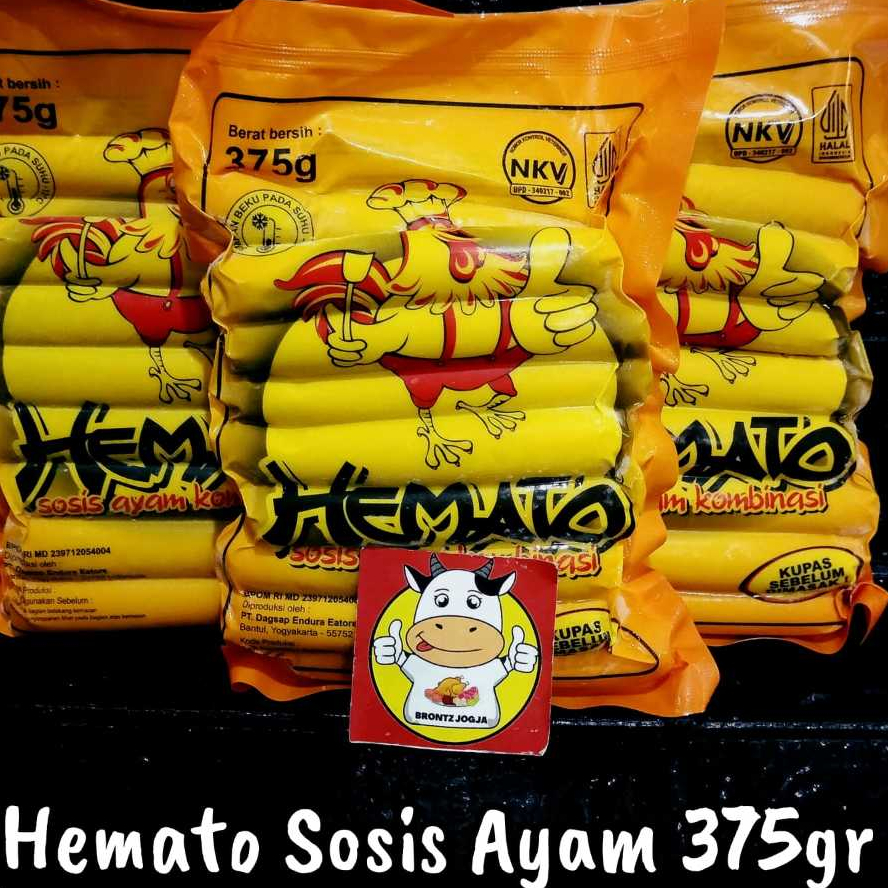 

HEMATO SOSIS AYAM 375GR - FROZEN FOOD - BRONTZ JOGJA