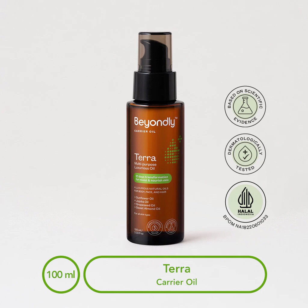 Beyondly Terra Carrier Oil 100 ml Minyak Wajah Tubuh dan Rambut Face Body and Hair Oil