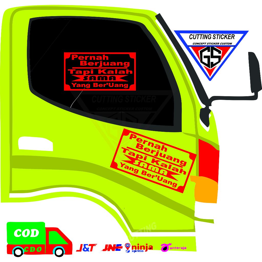 stiker kaca mobil truk pick up stiker pintu mobil truk pick up