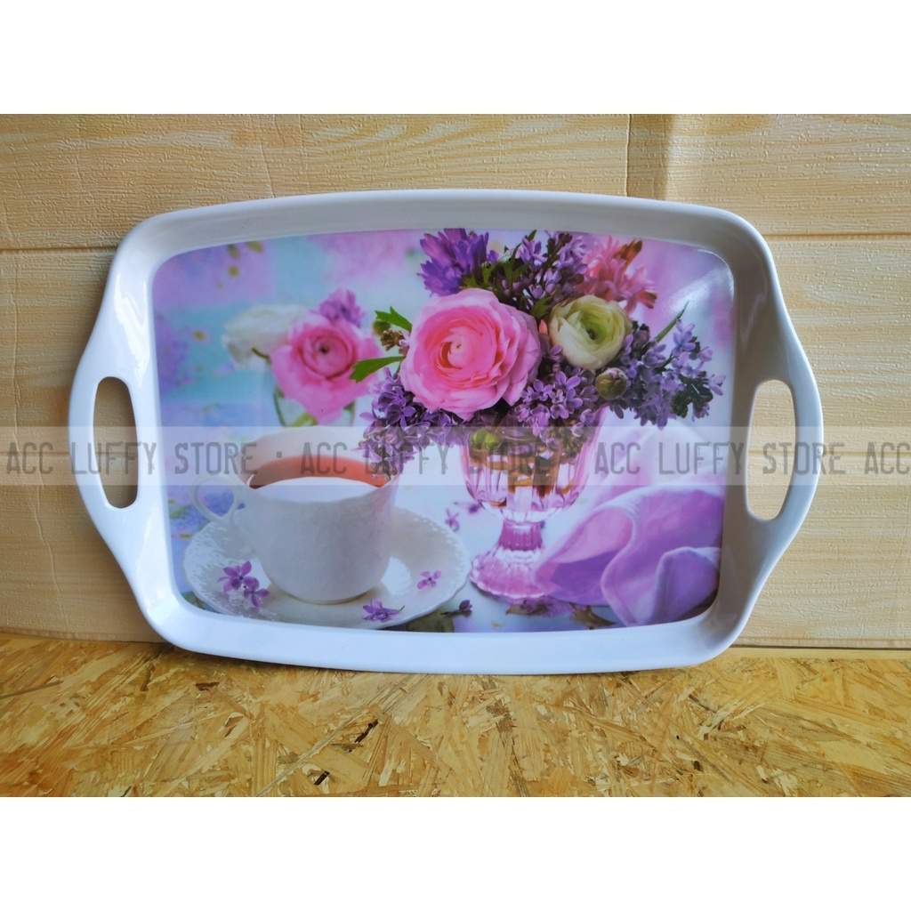 1Pcs Nampan Gagang Ukuran 26x40 Cm Melamin Ware Singa-Singi TA-73014S