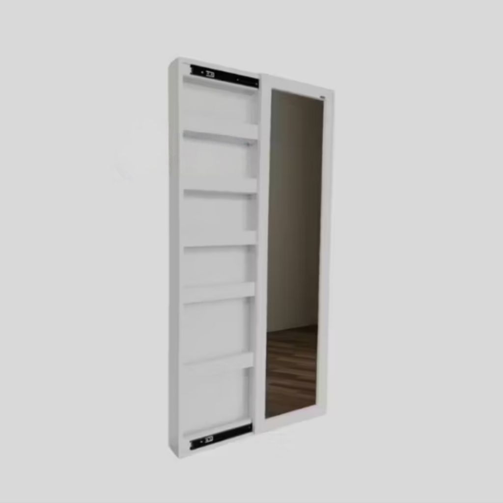 Lemari Makeup Full Body Cermin Standing Tempel Dinding