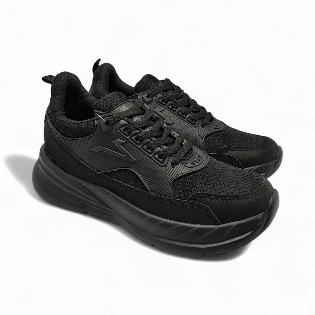 Sepatu Olahraga Hitam Putih Sepatu olahraga lari anti slip untuk jogging