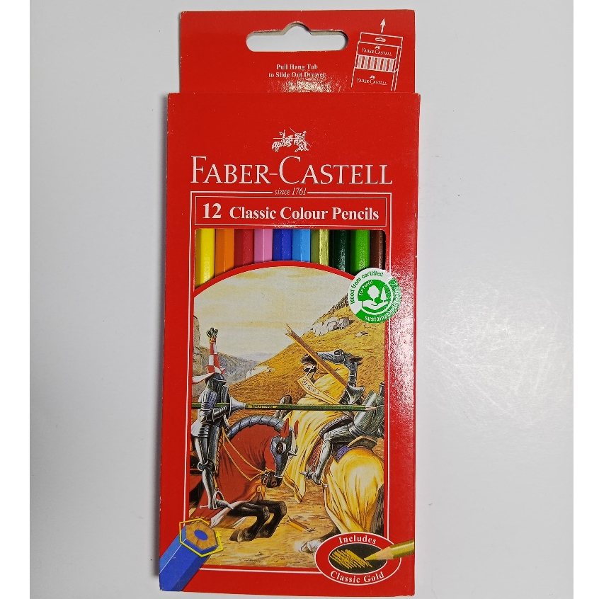 

Pewarna / Pensil Warna Faber-Castell / Pulas Classic 12 Warna Panjang