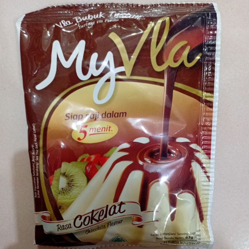 

MyVla Ekonomis Instan Vla Powder Kemasan Sachet Rasa Cokelat 63gr