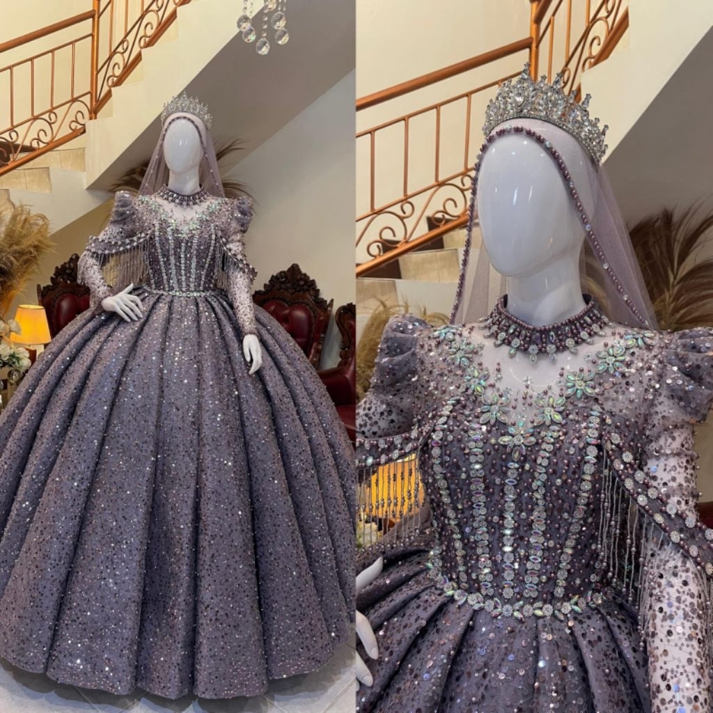 Gaun pengantin | Gaun pengantin terbaru | Gaun pengantin premium | Gaun pengantin mewah elegan