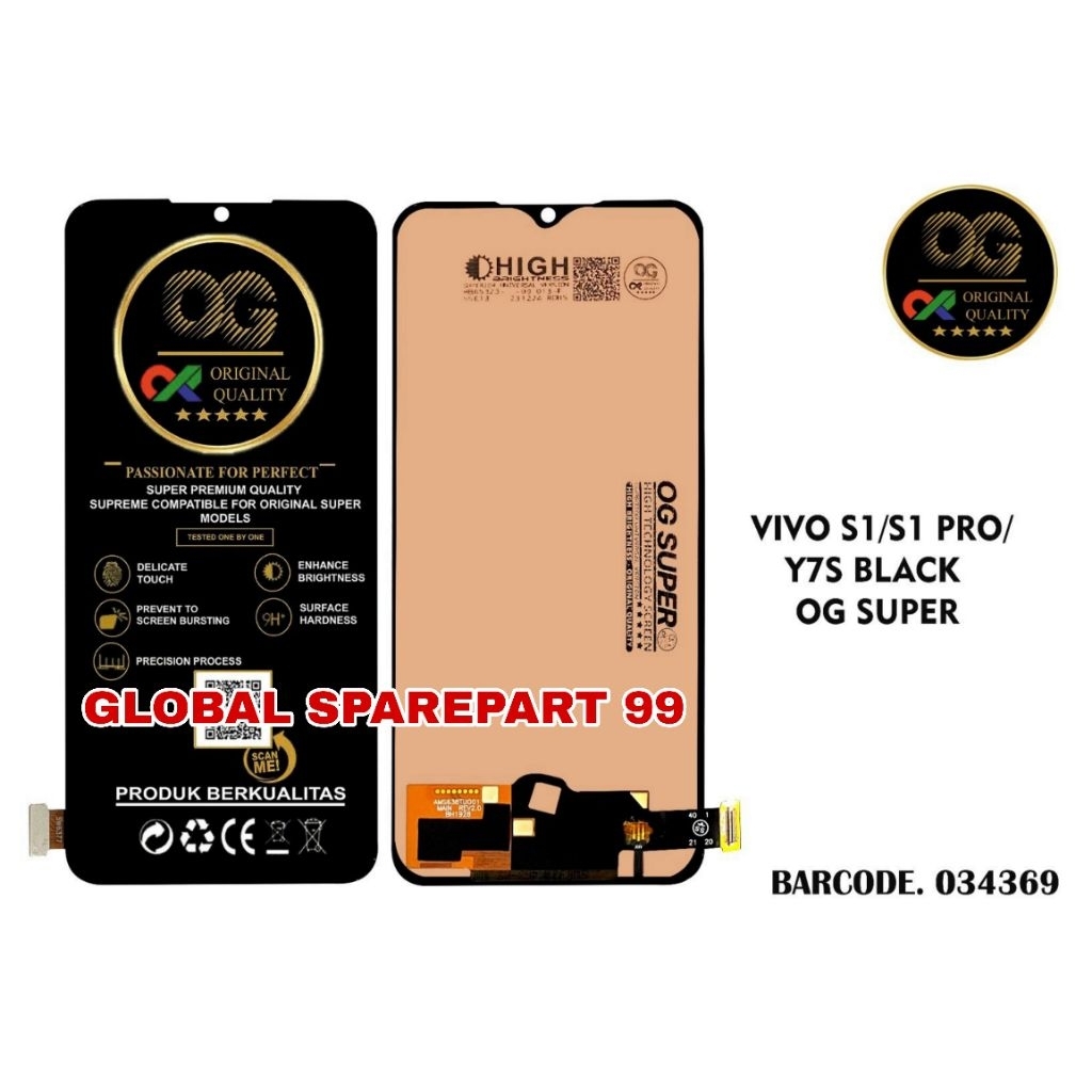 LCD VIVO S1 / VIVO S1 PRO / VIVO Y7S (NOT FINGERPRINT) OG SUPER