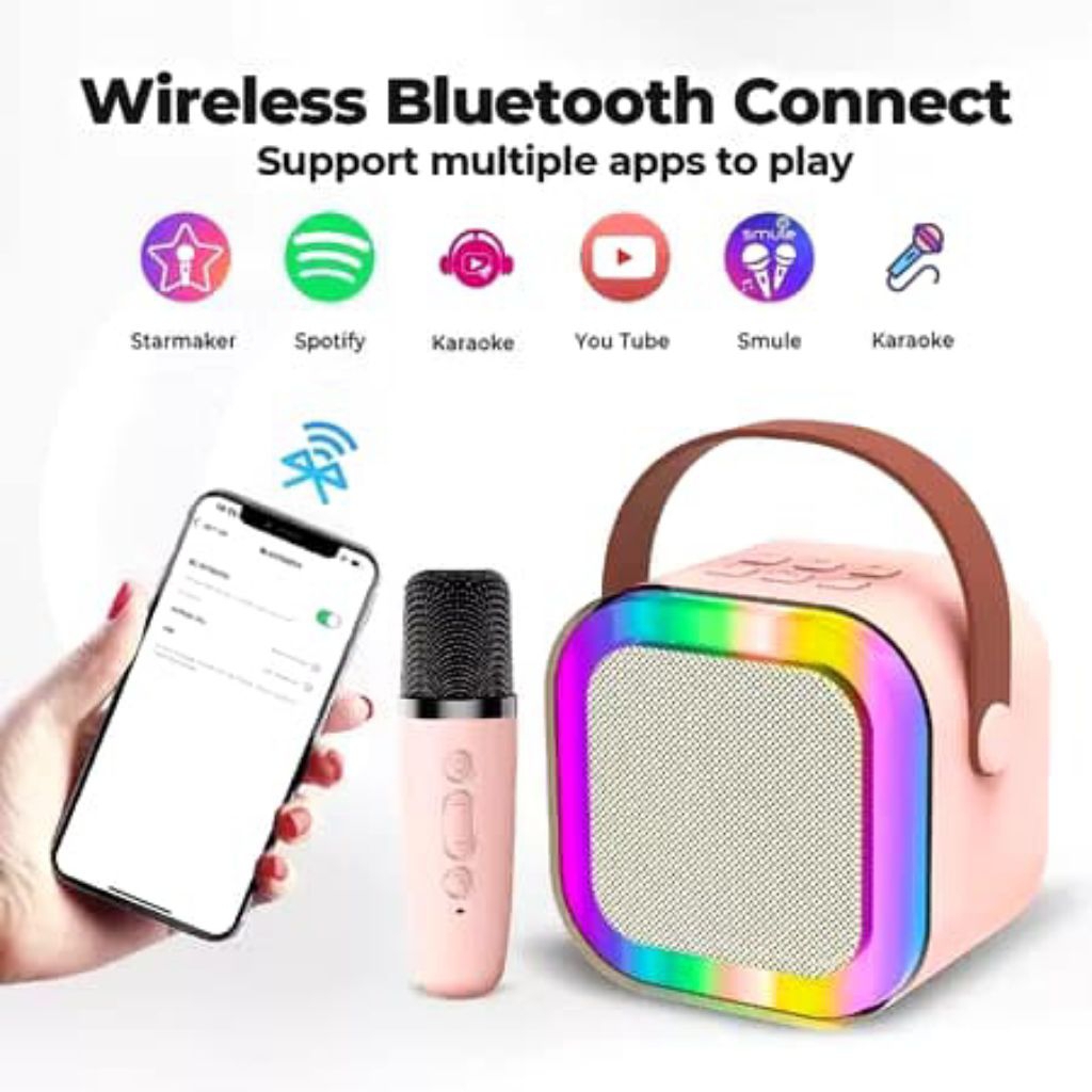 SPEAKER BLUETOOTH PORTABEL WITH 2 MICROPHONE