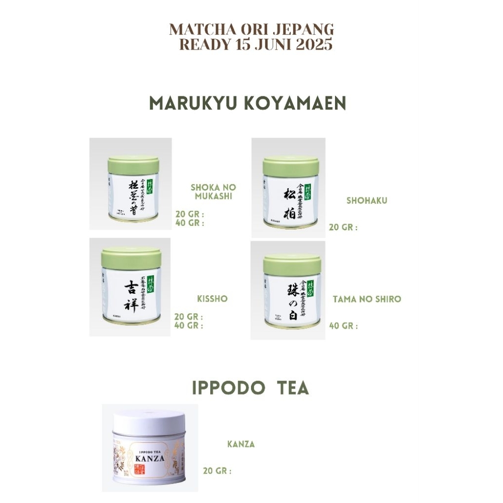 

MARUKYU KOYAMAEN MATCHA PO JUNI