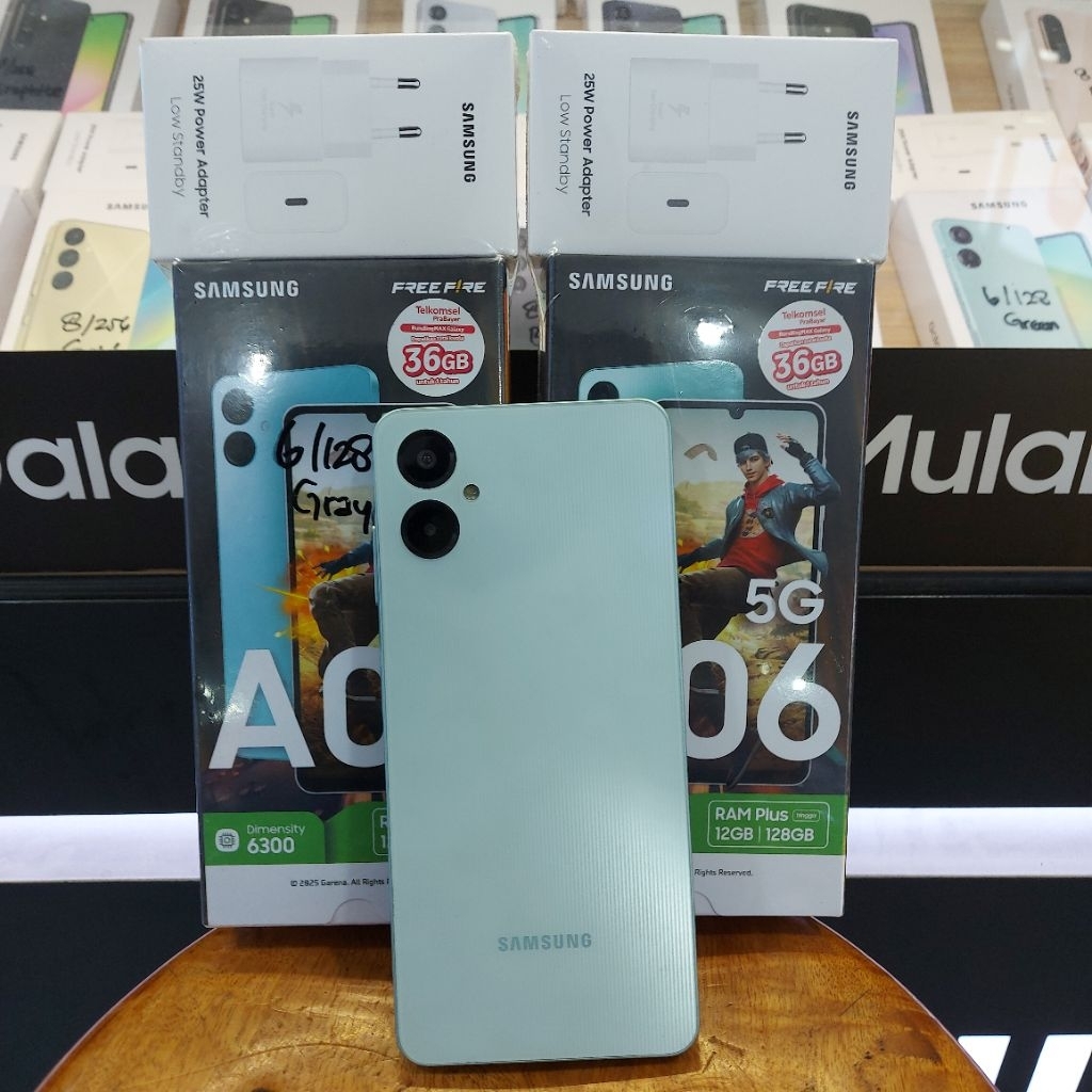 SAMSUNG GALAXY A06 5G RAM UP TO 12GB [6+6/128GB] GARANSI RESMI - SEGEL BOX ORIGINAL - NO REPACK
