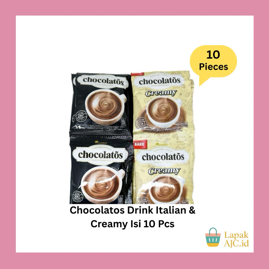 

Chocolatos Drink Italian Chocolate & Creamy 10Pcs