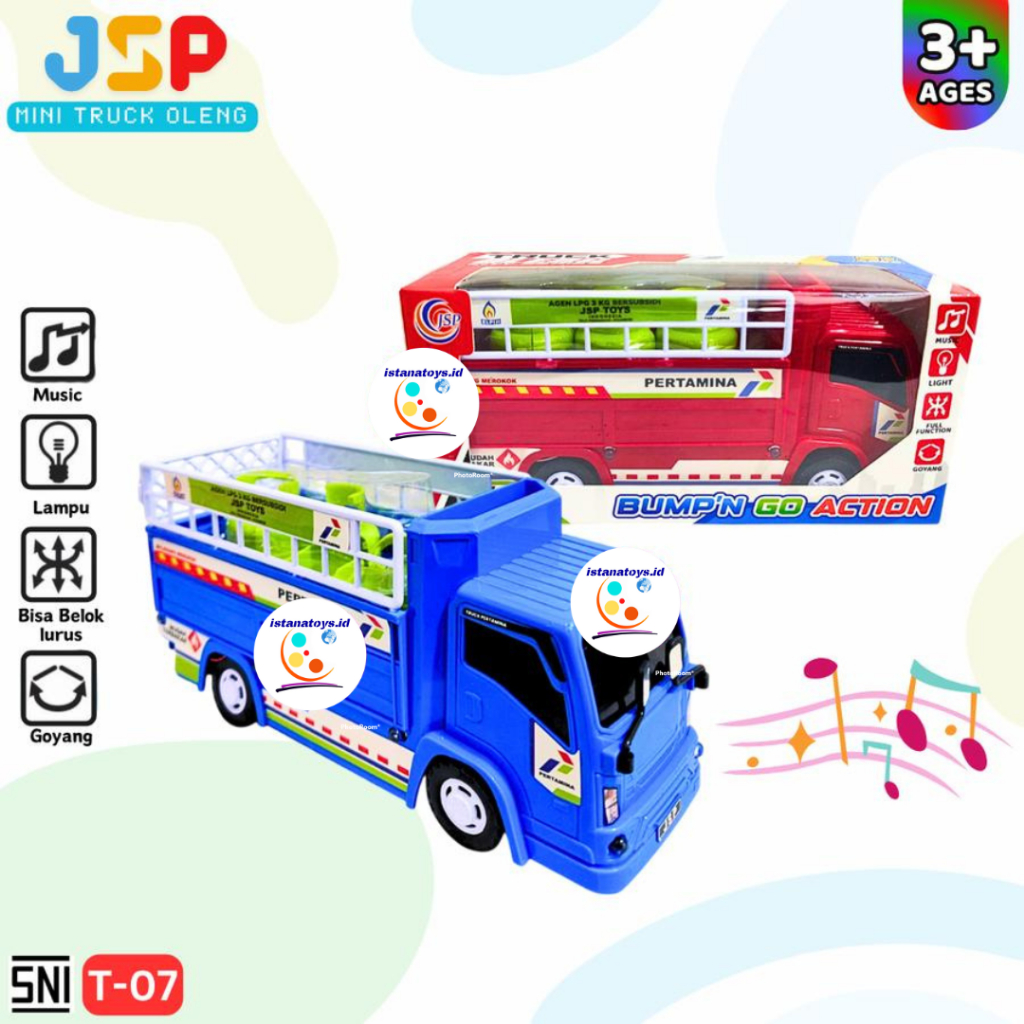 ID Mainan Anak Basuri Mini Truck Oleng PERTAMINA JSP Kode T-07