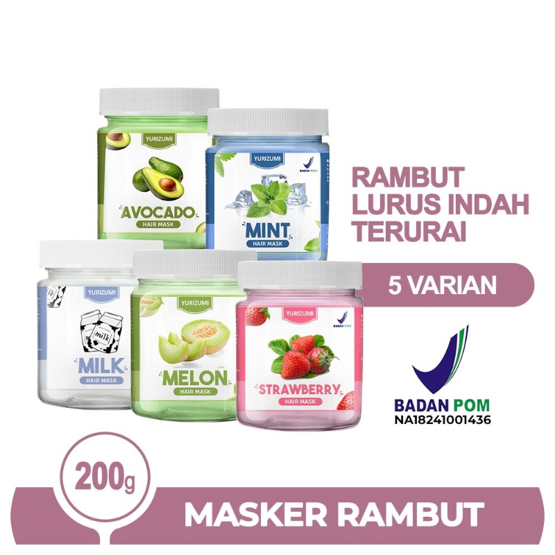 Yurizumi Hair Mask (BPOM) Masker Creambath Rambut Atasi Rambut Rontok Kusut Kering dan Rusak