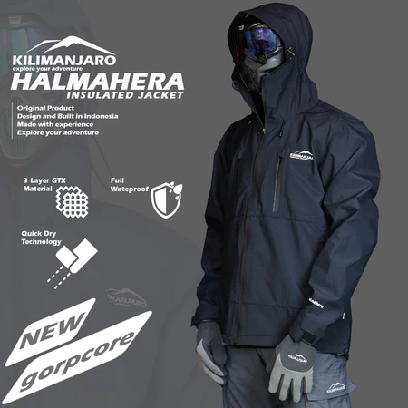 Kilimanjaro Jaket Gorpcore HALMAHERA 3 Layer Waterproof - Jaket Goretex Jaket Gunung