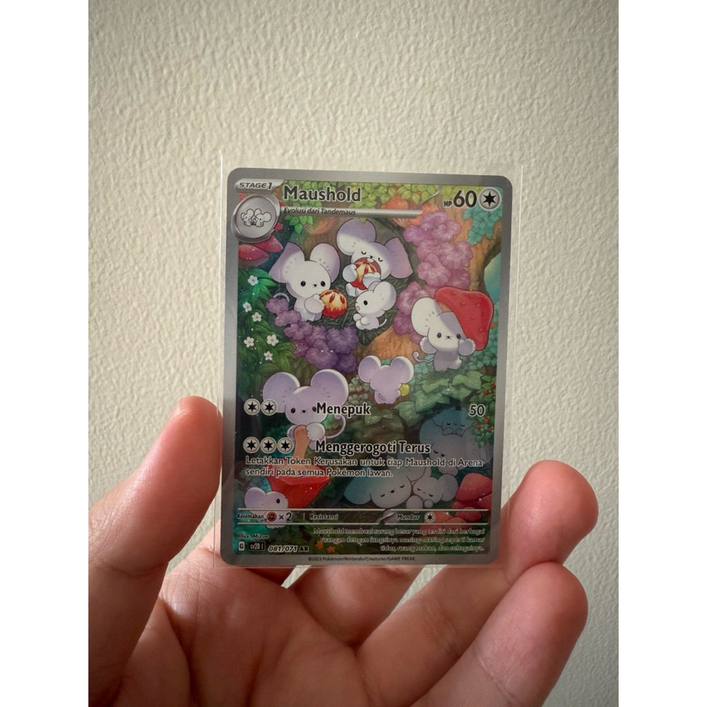 [READY STOCK] Maushold AR SV2D 081/071 Pokemon TCG Indonesia
