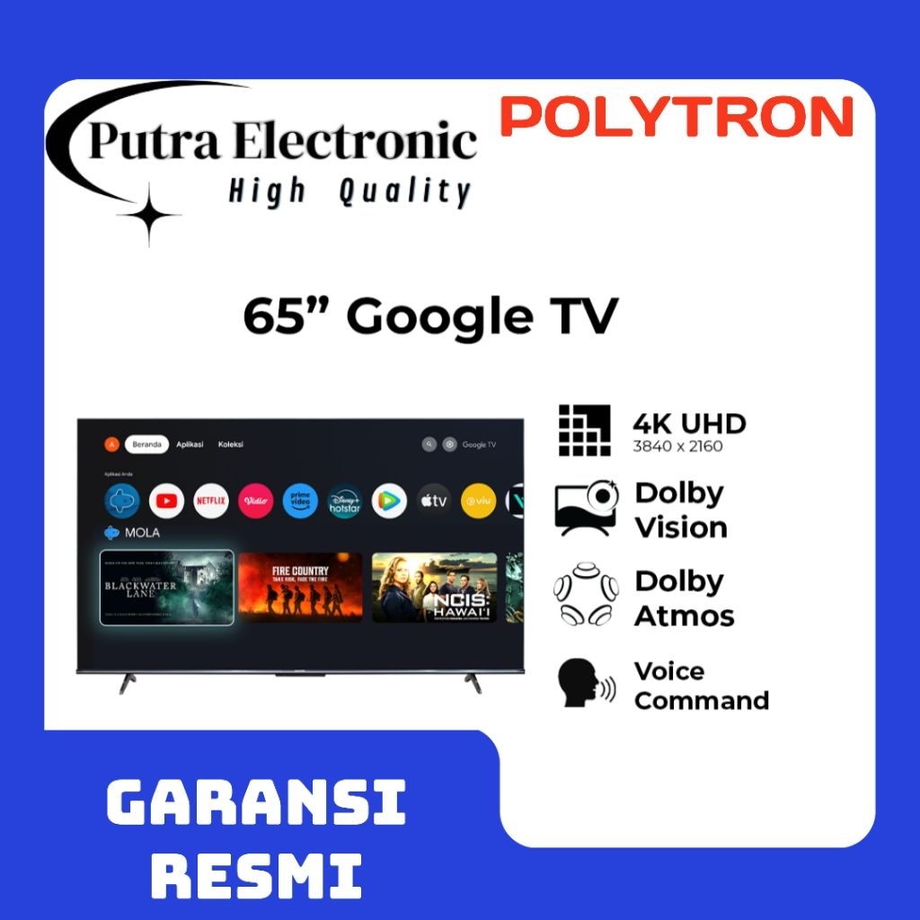 POLYTRON 65UG5959 4K GOOGLE TV 65 INCH