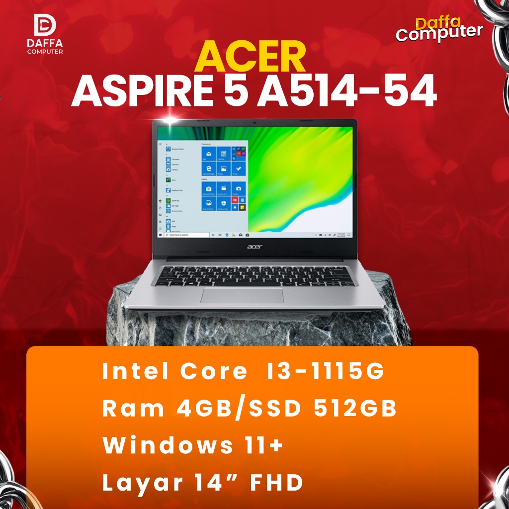 Laptop ACER Aspire 5 A514 Core i3-1115G4 4GB RAM 512GB SSD Windows 11