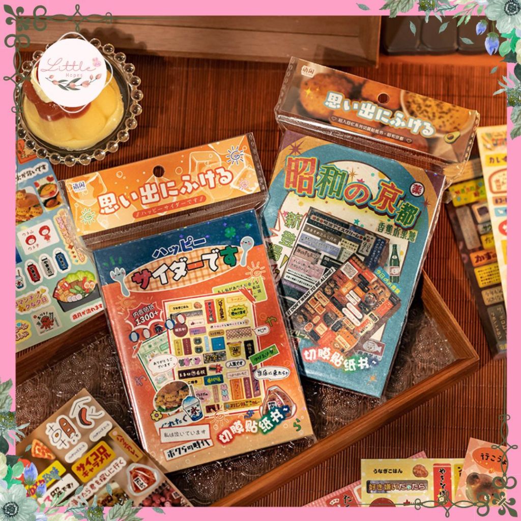 

Sticker Book Japanese Falling Memories Series Heisei Retro Juminocore Vibes Scrapbook Kawaii Deco