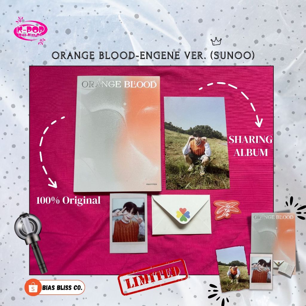 ENHYPEN Album ORANGE BLOOD ENGENE VER. SUNOO Sharing: Benefit (no PC)