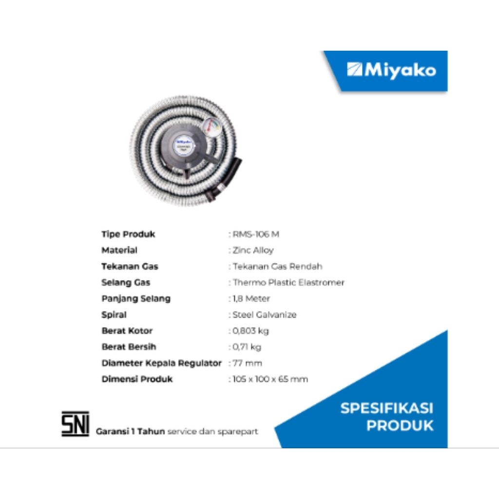 Selang Gas Regulator Kompor Gas Miyako