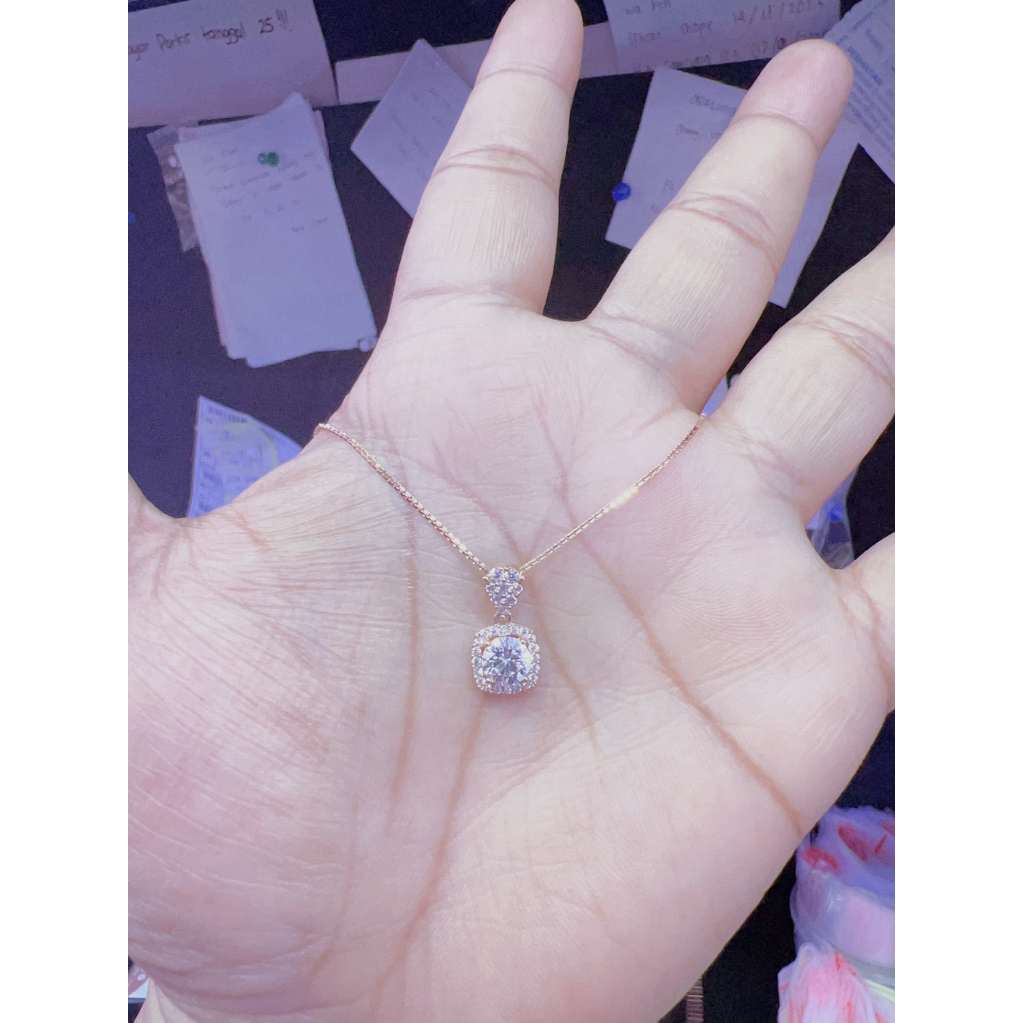 kalung set liontin 3.5gram rose gold