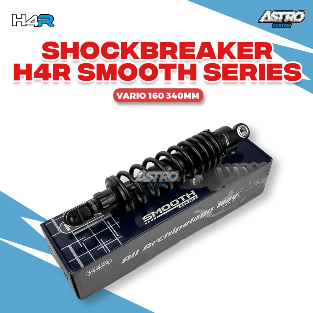 Shockbreaker H4R Vario 160 Stylo 160 Smooth Series 340MM Single Shock Belakang Peredam Kejut CVT