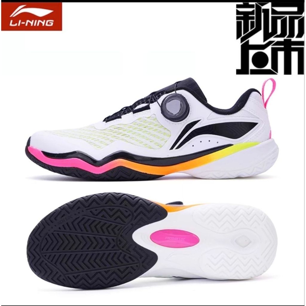 Terbaru 2025 Lining BOA Sepatu Tenis Meja Tali Kawat Sepatu Pingpong