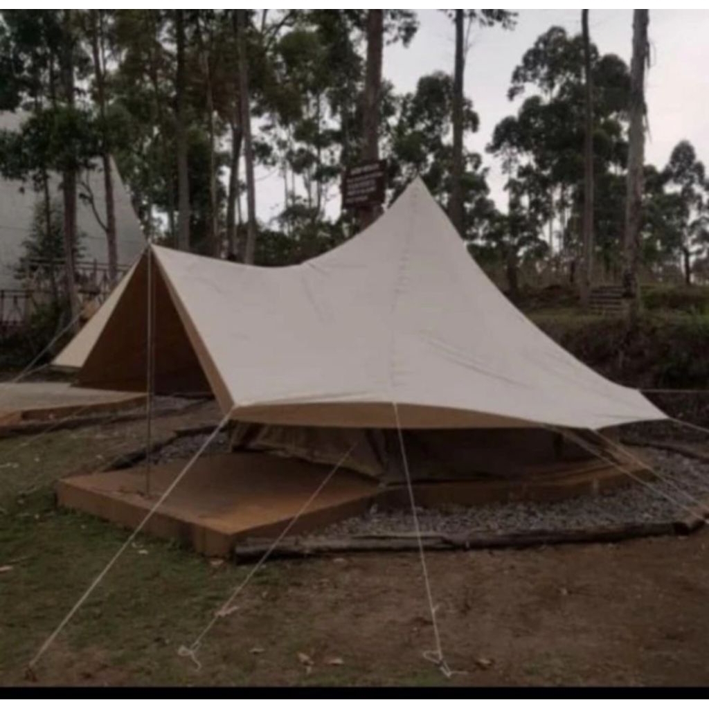 Flysheet tenda safari diameter 3 meter - Flysheet tenda safari ukuran 3x3 meter