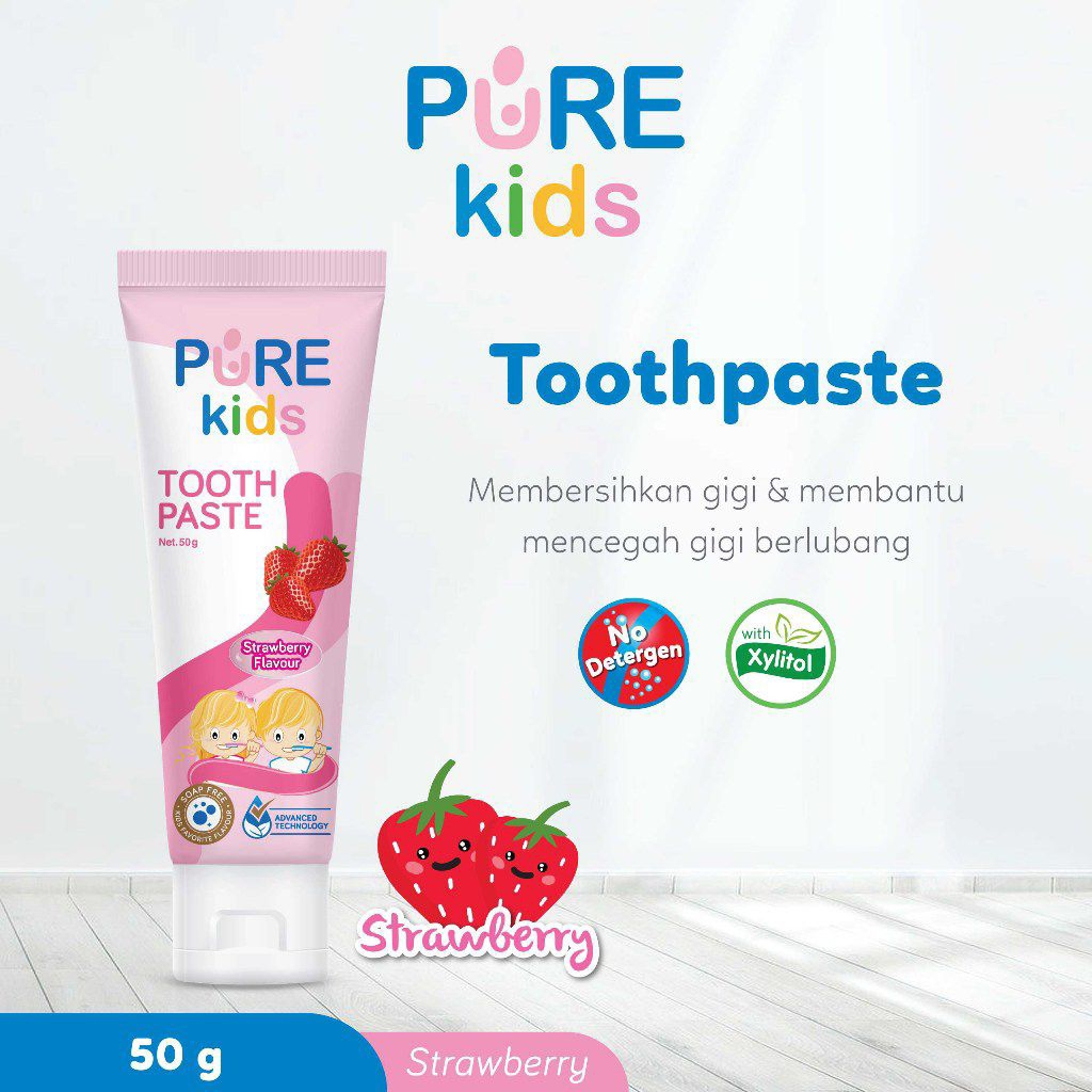 PUREKIDS Toothpaste 50gr xylitol/Pasta Gigi anak Mengandung Xylitol