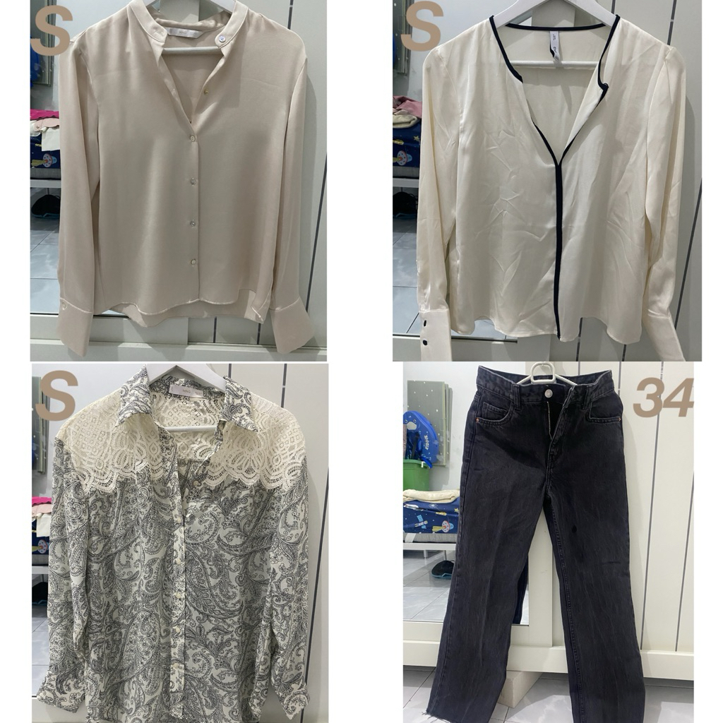 PRELOVED LIKE NEW ZARA MANGO KEMEJA SHIRT & JEANS