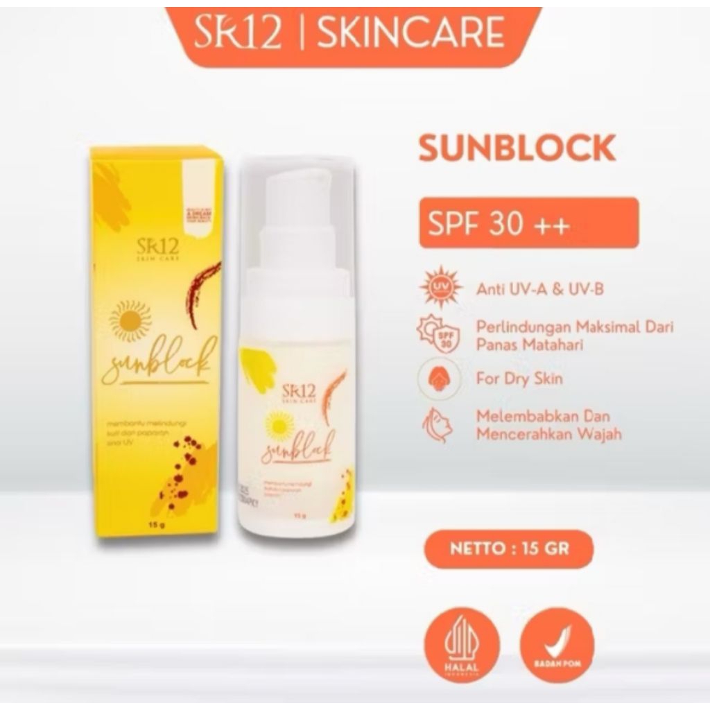 SUNBLOCK SR12/SUNBLOCK SPF 30/SUNBLOCK WAJAH