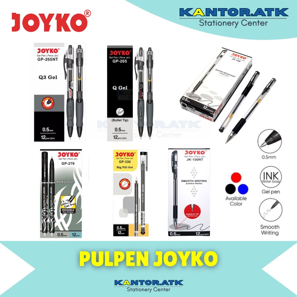 

Joyko Pulpen / Gel Pen / Ball Pen / Pena Joyko (1Pc)