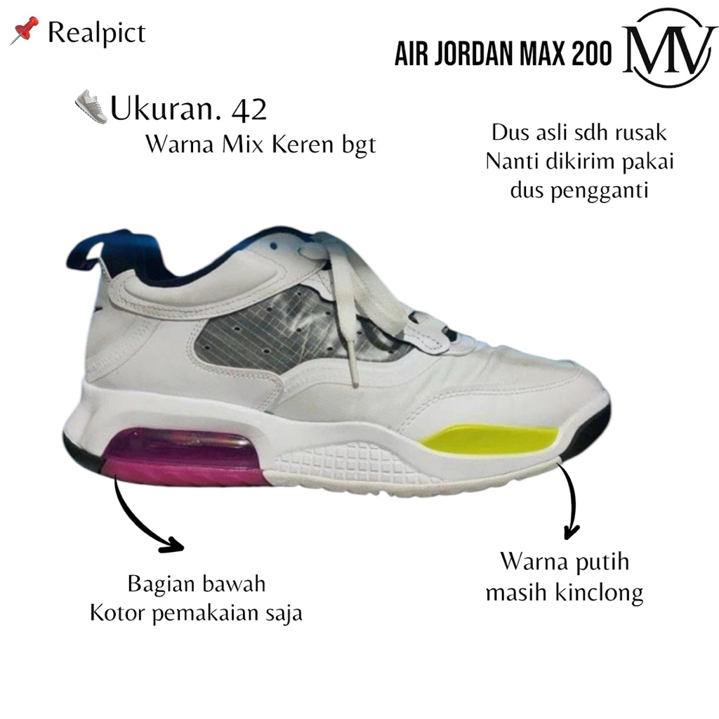 Sepatu Air Jordan max 200 Preloved