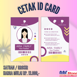 

CETAK ID CARD SATUAN / GROSIR