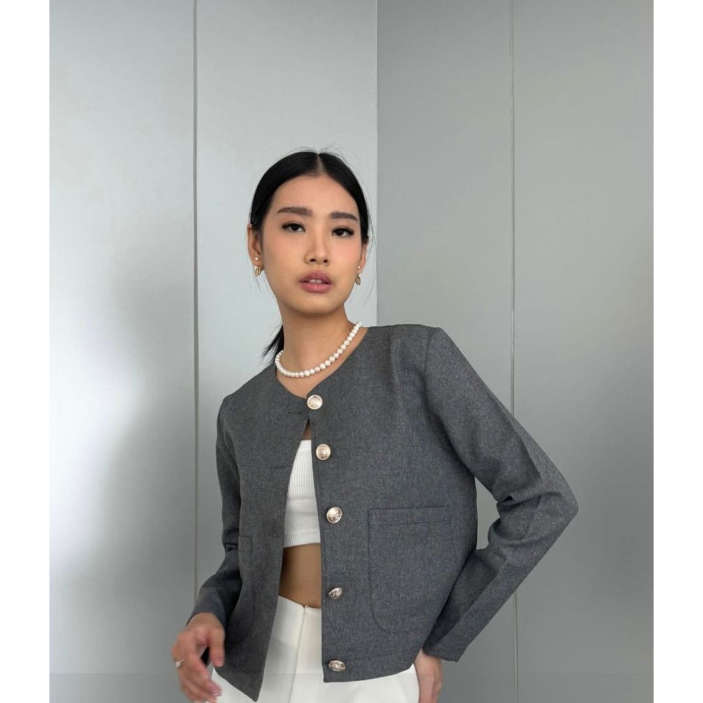 baju atasan blezer  wanita dewasa crop/ blejer pormal