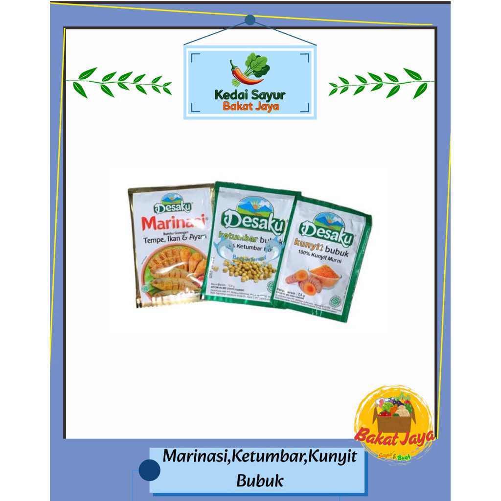 

Marinasi, Ketumbar bubuk, & Kunyit Bubuk