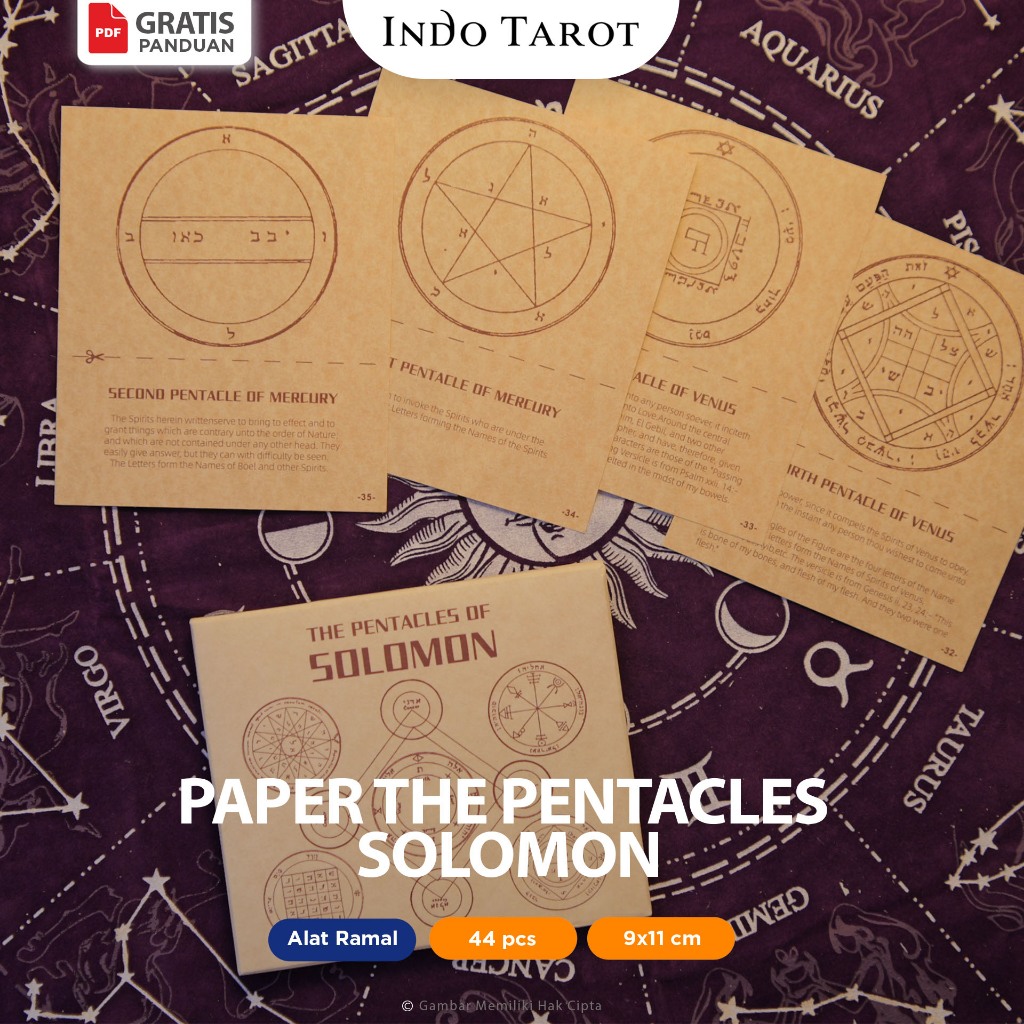 Kertas Peramalan Paper Solomon Seal Pentacle - Indo Tarot