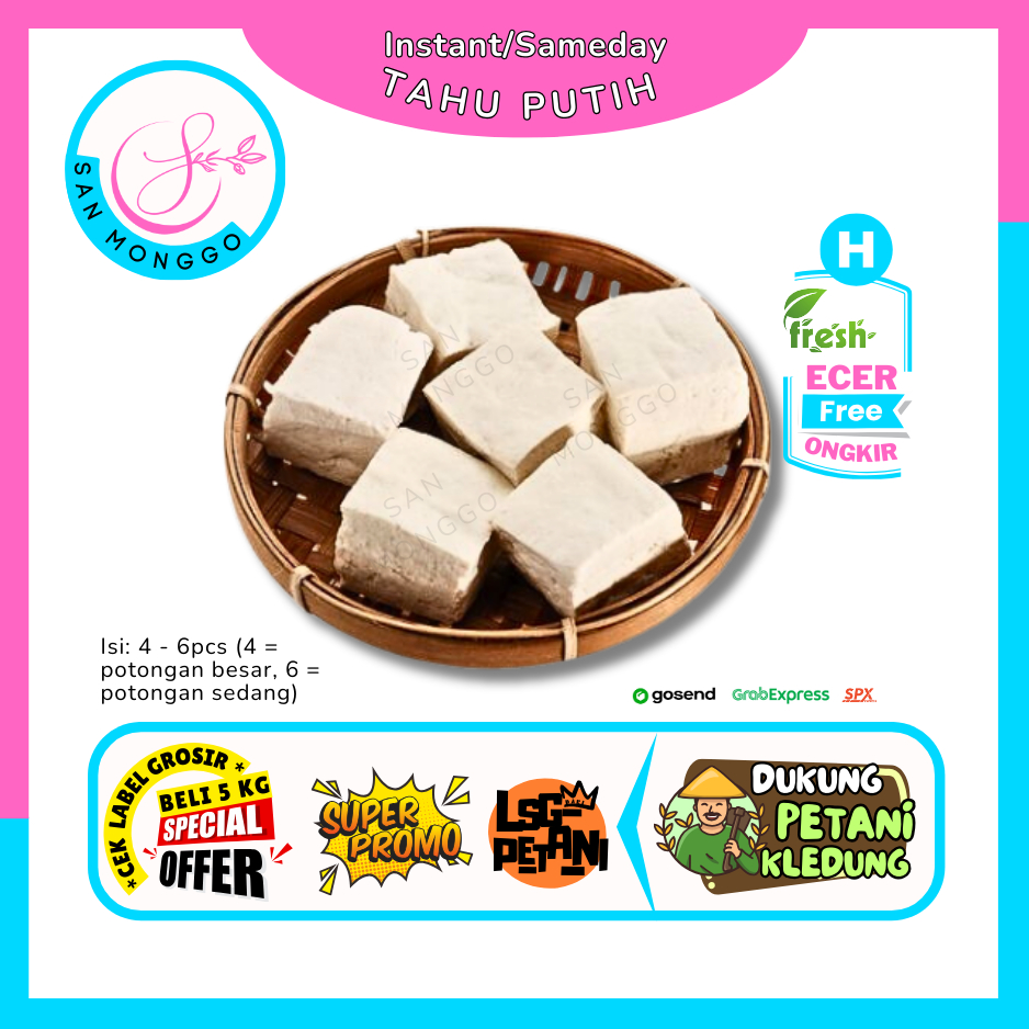 

Sanmonggoo >> Tahu Putih -- Hasil Bumi Sindoro Sumbing Ecer (H)