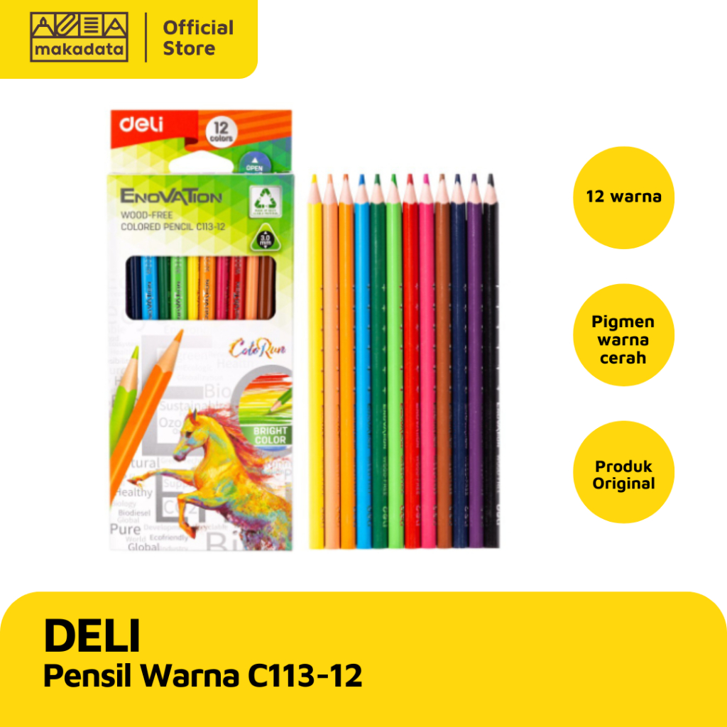 

PENSIL WARNA / COLOUR PENCIL 12 WARNA C113-12 (1 PCS) MURAH
