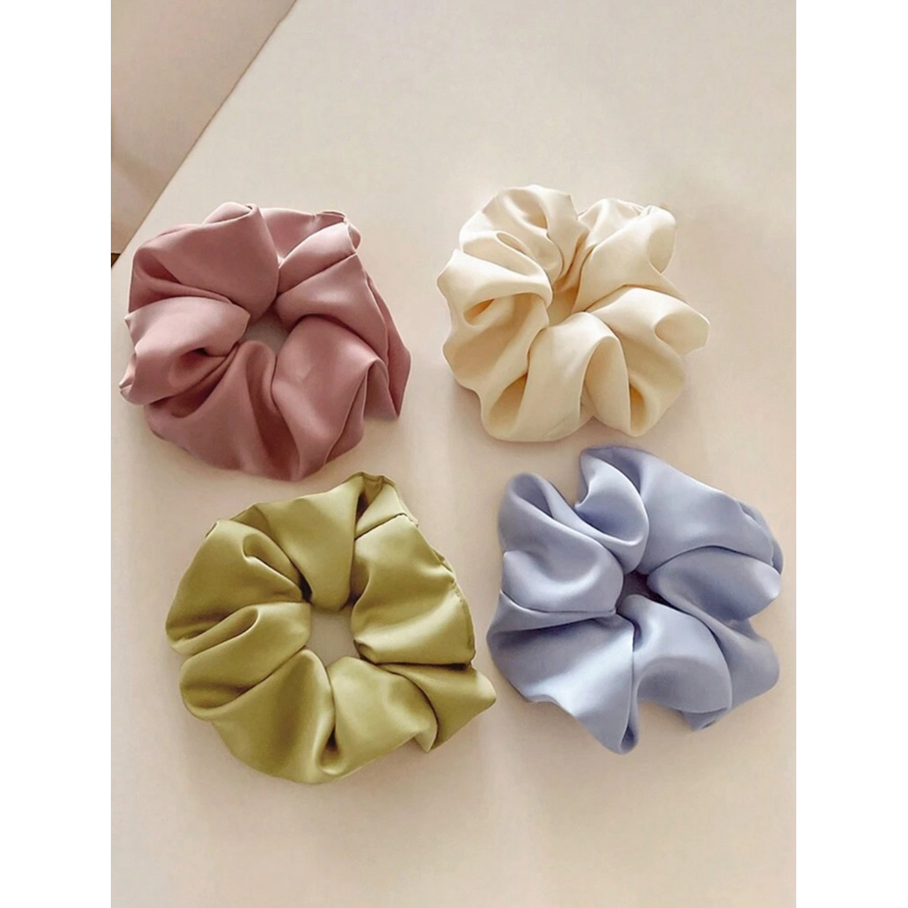 Scrunchie Cempol Hijab Wanita Jumbo Bahan Bludru Anti Pusing Dan Nyaman Di Pakai