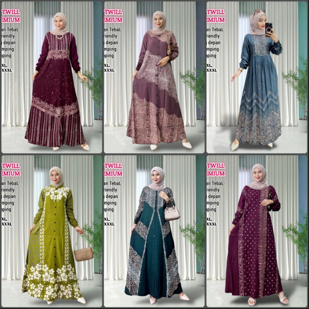 DRESS GAMIS WANITA TERBARU || GAMIS LEBARAN EXCLUSIVE || GAMIS BATIK WANITA MOTIF TERLARIS || GAMIS 