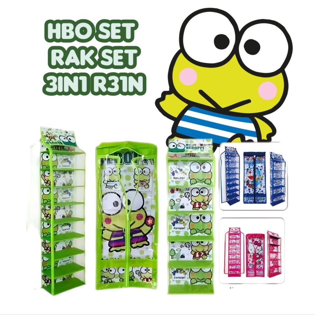 Rak Hijab HBO Rak Set  3in1