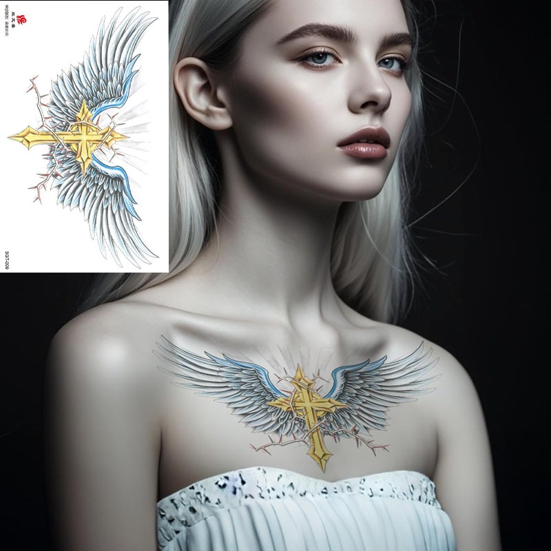 Tatto temporer SGT 009 SAYAP HEAVEN size 32x19 BESAR  tatto SEMENTARA punggung dada