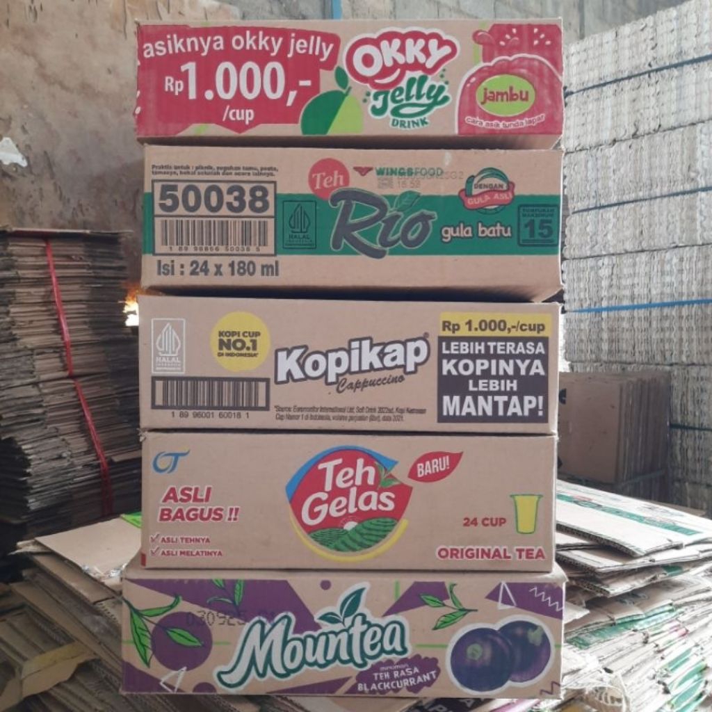 

KARDUS BEKAS MINUMAN CUP (33x20x12)