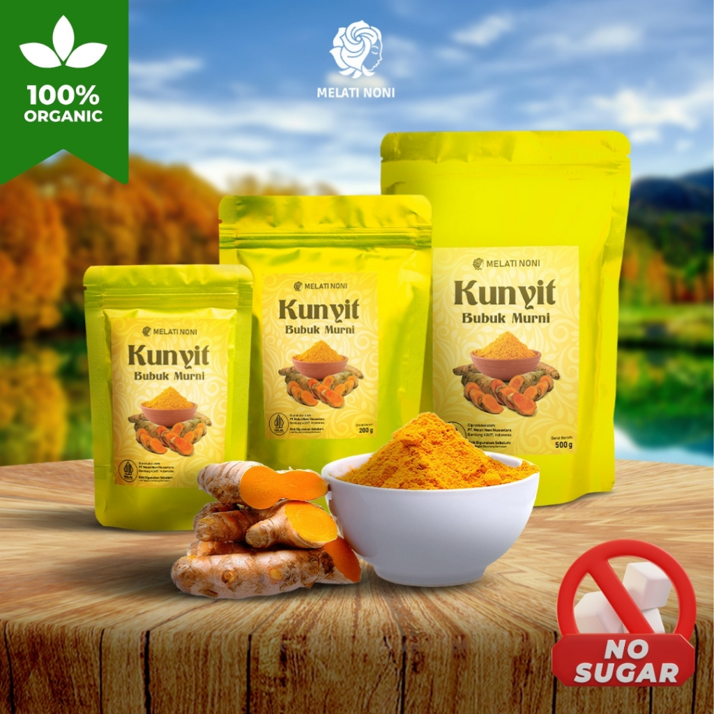 

Kunyit Bubuk Murni Herbal Kering Tanpa Campuran 100% Asli Melati Noni Original 500 G