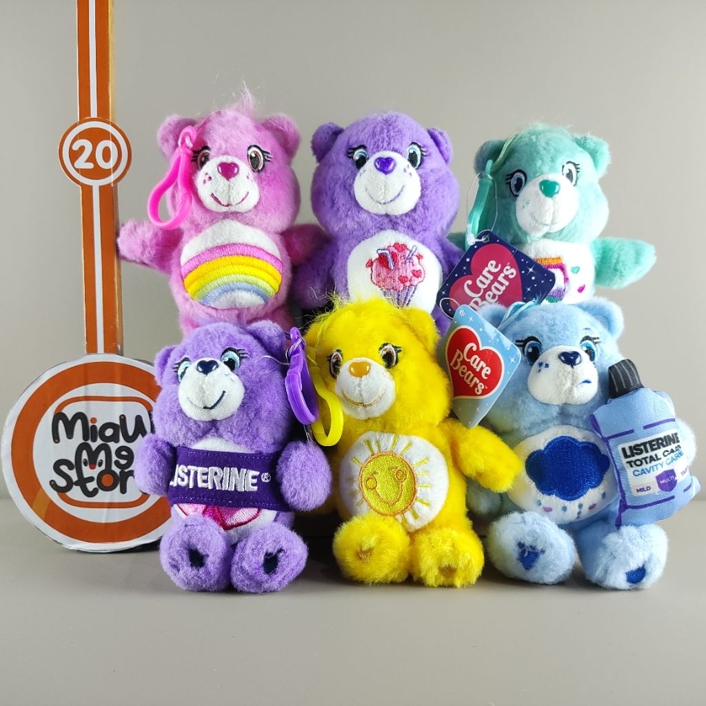 Ganci Gantungan Kunci Boneka Care Bears Kuning Pink Biru Ungu Hijau Tosca Original Care Bears Plush