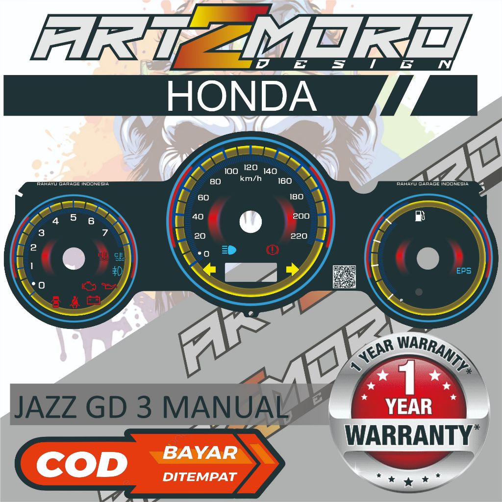 PAPAN SPEEDOMETER CUSTOM HONDA JAZZ GD3 MANUAL