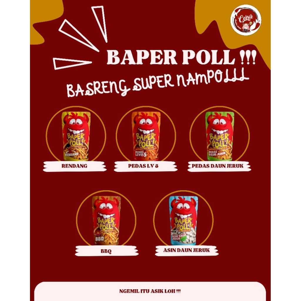 

CEKRIK Cemilan Basreng 50gr Viral Terlaris Enak se-Indonesia