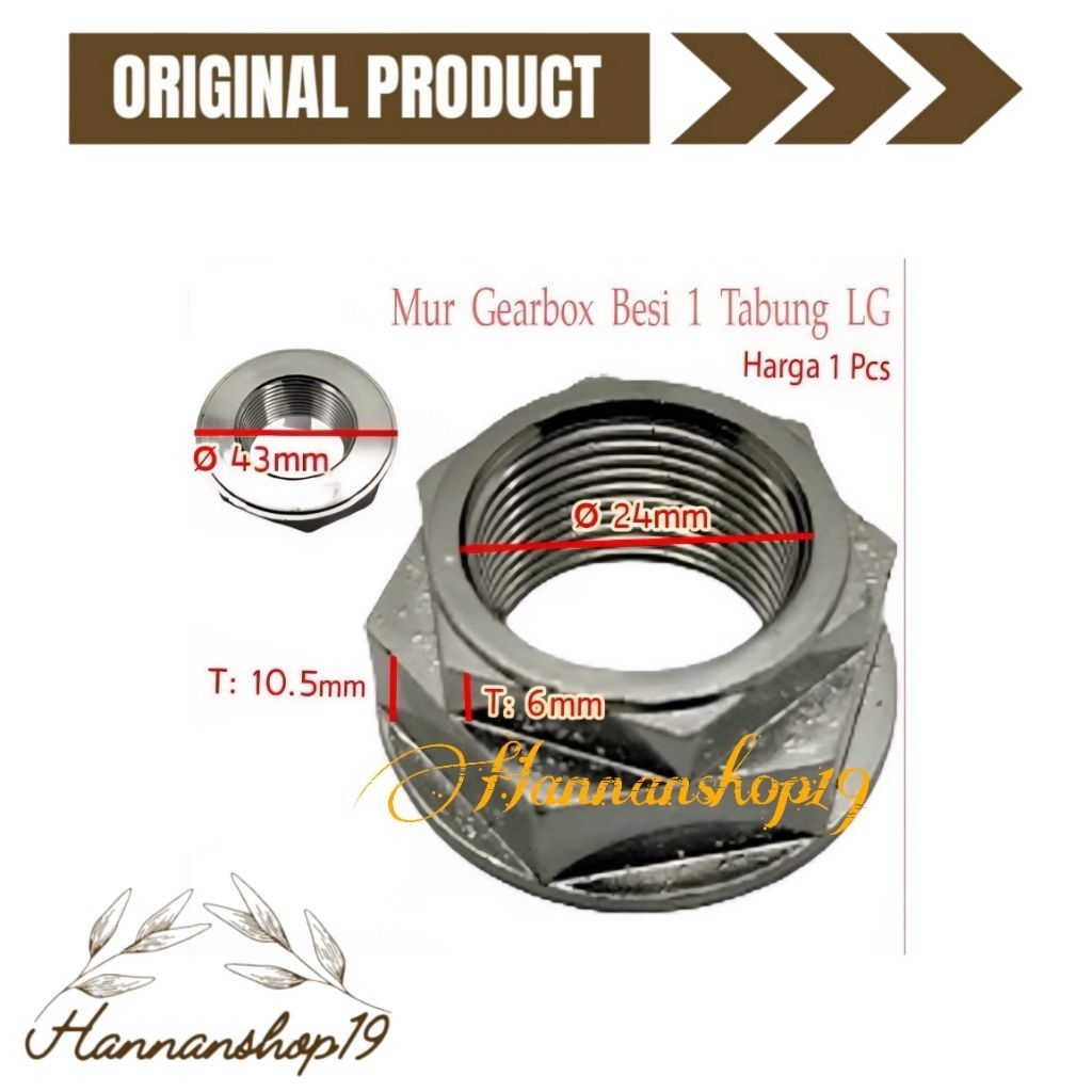 mur girbok mur gir bok mur gearbox mesin cuci 1tabung LG